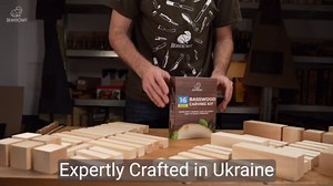 BeaverCraft Basswood Carving Blocks BW16 pcs - Soft Whittling Wood Carving Kit for Beginners - Unfinished Wooden Block Set - Basswood for Crafts