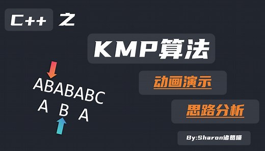 【C++】KMP算法_思路分析_动画演示_代码实现