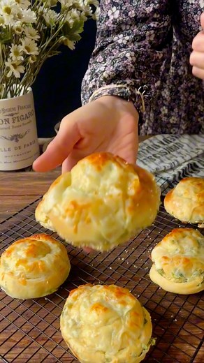 Easy Cheese Onion Rolls ‏My book for fresh bread: https://payhip.com/b/Slw97 | Bake with me