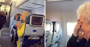 Pilot Calls Out Elderly Woman On Plane Intercom, Making Her Cry As He Leaves Cockpit To Come To Her Seat