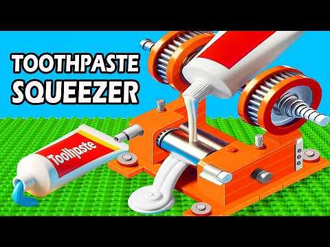 Testing LEGO Toothpaste Squeeze with Colgate Chili Sauce, Mustard