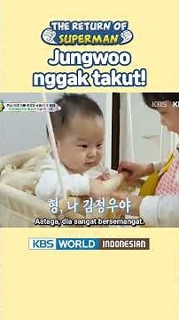 Eunwoo nggak berani, adiknya yang malah berani naik ayunan 😲 #eunwoo #jungwoo #은우 #정우