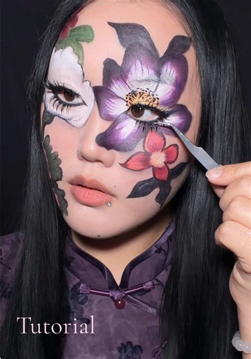 Creative Flower Makeup Tutorial Using Top Lip Products