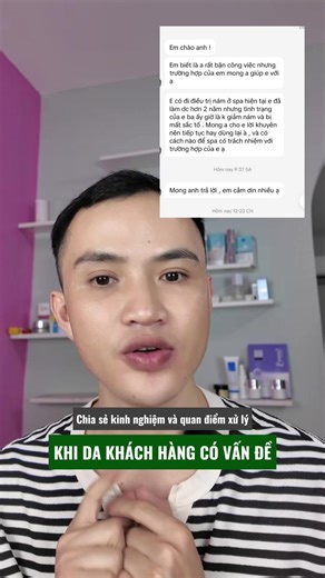 Khi da khách có vấn đề, bạn xử lý thế nào? Mình tên là mỗi người sẽ có quan điểm và cách xử lý khác nhau, dù bạn là khách hay là chủ cơ sở điều trị. Và Ngọc xin phép đưa ra quan điểm và cách xử lý của mình đứng dưới góc độ cả 2 bên nhé!!! ##dalieubinhduong##spa