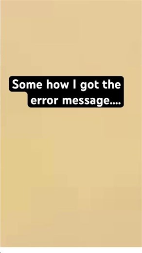 #glitch#error#message