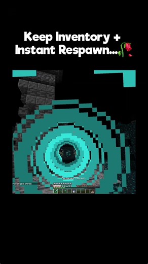 Instant Respawn + Keep Inventory....🥀 #minecraft #gaming #minecraftshorts