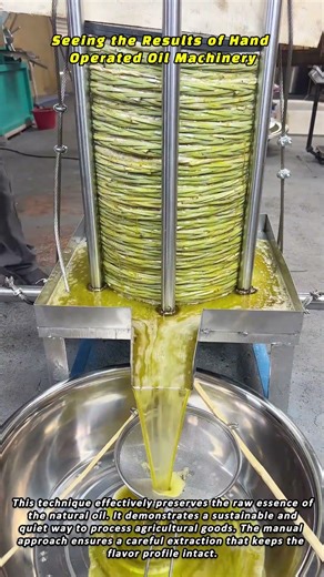 Seeing the Results of Hand Operated Oil Machinery