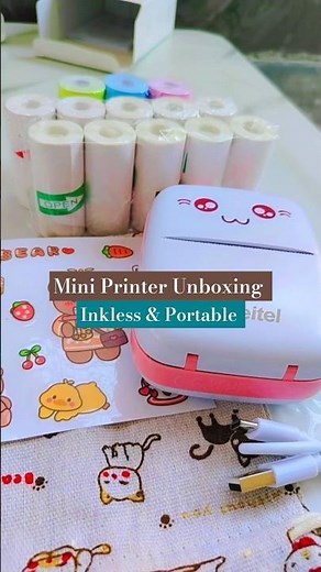 Mini Printer Unboxing & Review 📦 | Best Inkless Printer for Small Business! | Black & White Prints