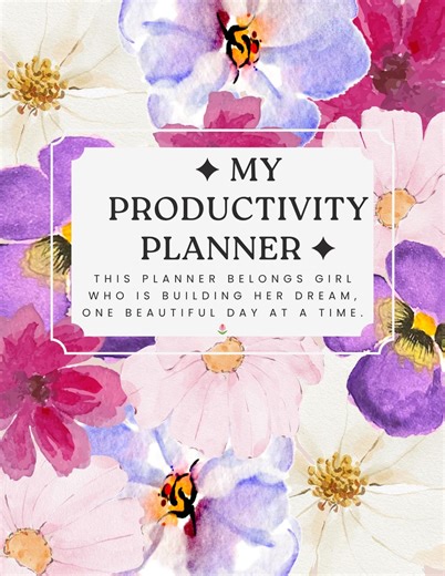Productivity Planner | Printable PDF | Daily & Weekly Planner | Goal Setting |habit Tracker | Instant Download - Etsy