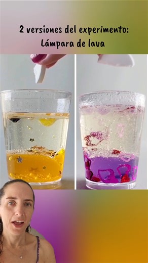 2 versiones un mismo experimento. #experimentos #hack #satisfying #shortsfeed #lavalamp
