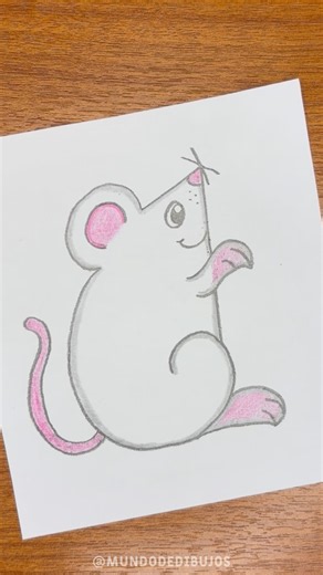 Ratón 🐁 | dibuja a partir de los números 1 y 2 muy fácil ❤️ #dibujo #tutorial