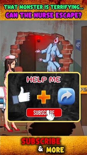 🥶 There's a monster...Can you help the nurse escape? #games #gameplay #funny
