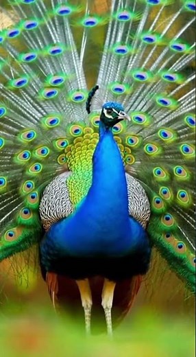 Peacock Opening Its Feathers and Calling | Stunning Nature Beauty #birds #birdsong #birdsounds