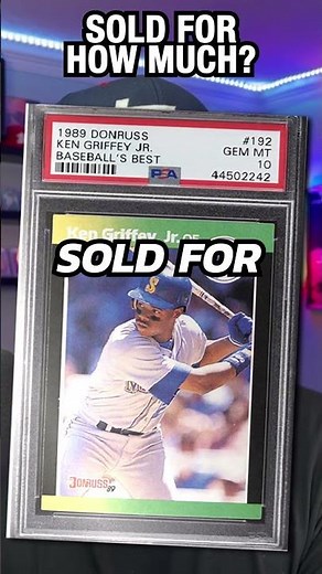1989 Donruss The Rookies Ken Griffey Jr. ROOKIE #3 graded PSA 10 sold for how much?!