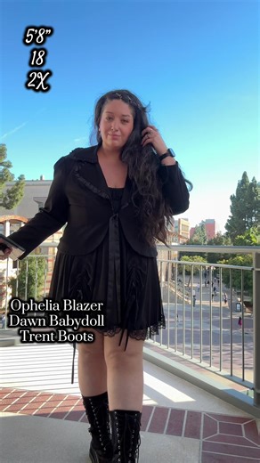 Whimsical Plus Size Office Goth Outfit of the Day