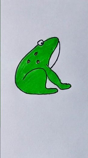 Frog 🐸 drawing for kids #frog #drawing #cartoon #youtubeshorts #viral #funny #art