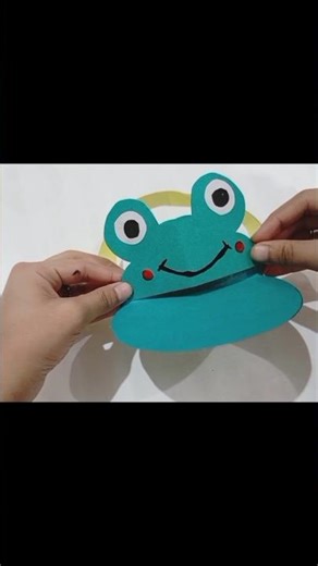 ✨DIY....Easy🐸Frog hat from Craft papers ✨ ..#shortvideo #shorts #viral #viralshorts
