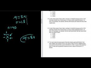 #18. Find the Mean and Standard Deviation of the Distribution of the Sample Means