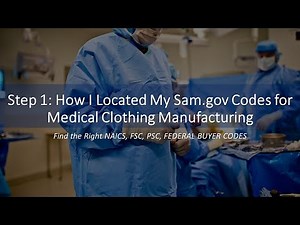 Step 1 What Are My Codes for Medical Clothing Manufacturing Contracts? How to find NAICS PSCs & FSCs