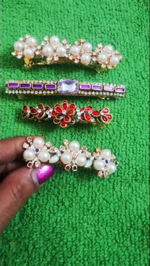 Hair clip collection kundan stone hair clip center clip hair accessories