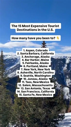 The 15 Most Expensive Tourist Destinations in the U.S.