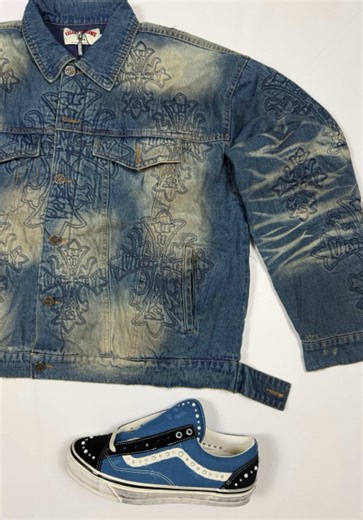 Vale Forever Religion Denim Jacket “Midrinse” XL left $200 RESTOCK ON VANS 🔁🔥 Vans LX Old Skool 36 Pearlized Pack Black Navy Sizes 10.5 11 12 13 $225 each Available now on our website 🛒 All orders ship within 24 hours (Mon–Sat) 🔗 Link in bio 🌐 ThePatrickCollection.com 🛒 Shop online 24/7 #fashion #sneakers #vans #vale #streetwear