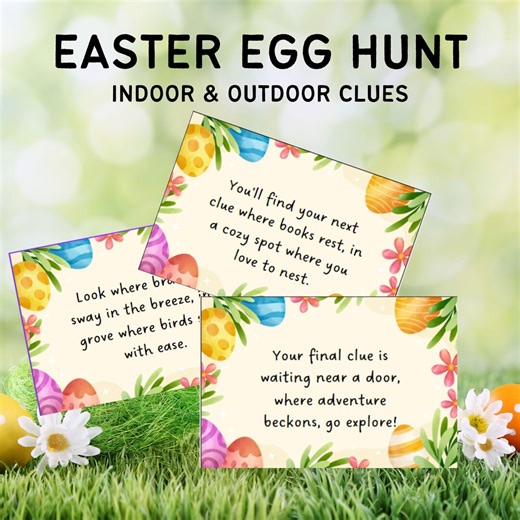 Easter Scavenger Hunt for Kids, Indoor Outdoor Easter Game, Treasure Hunt Clues, Easter Hunt Clues, Easter Egg Hunt, Kids Easter Activities - Etsy Australia