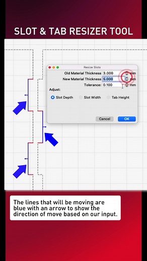 Resizing a design made for a material thickness other than what you have can be a very tedious process. With the release of LightBurn 1.3, we have introduced the Slot & Tab Resizer Tool to help with automating this. #lightburn #lightburnsoftware #lasers #designforlasercutting #lasercutting