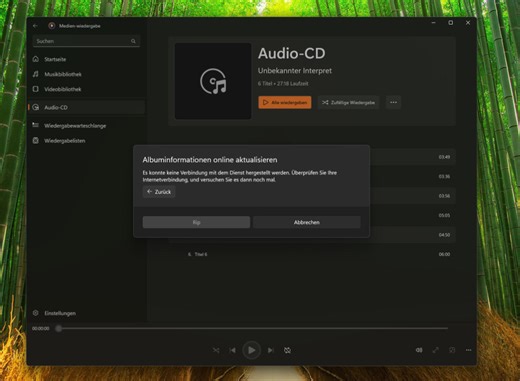 Windows Media Player ruft keine CD Albuminfos mehr ab – Microsoft stellt Server ein