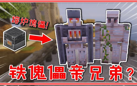 我的世界：手游生物搬到MC？超多生物新皮肤，铁傀儡还有亲兄 弟！