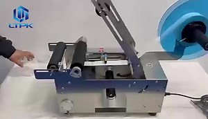 Semi-Automatic Stainless Steel Cans Jar Plastic Glass Vials Jars Bottles Round Bottle Labeling Machine