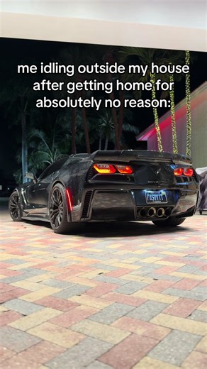Idling at Home in My Corvette: No Reason Needed