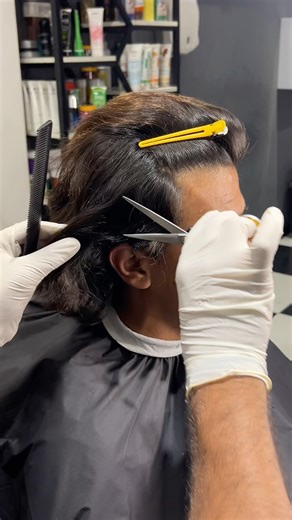 ASMR Crazy Long Haircut with scissors #asmr #asmrhaircut #beard #barber