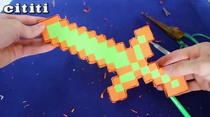 Comment faire une épée de Minecraft | papier diamant épée
