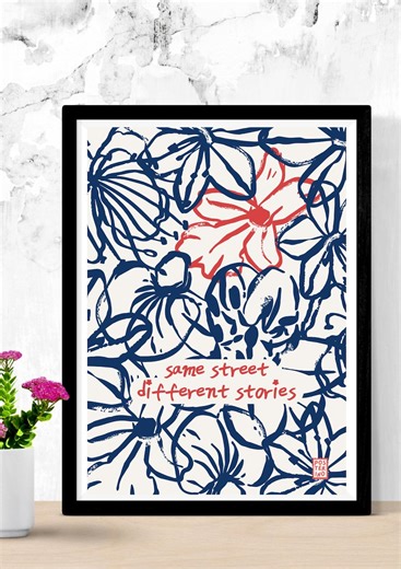 Floral Poster | Inspirational Quote Printable Wall Art | Botanical Flower Print | Digital Download - Etsy
