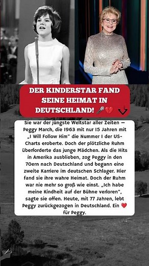 PEGGY MARCH: MIT 15 WELTSTAR — DANN VERSCHWAND SIE! 😢