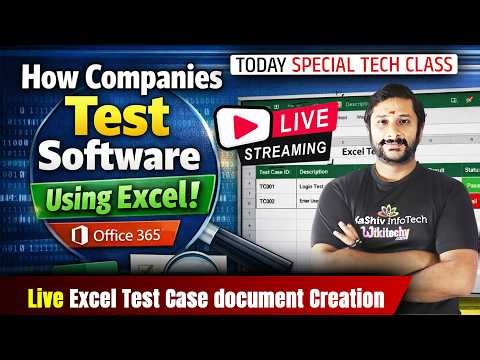 🔴 LIVE: How Companies Test Software Using Excel (Real Demo) | Kaashiv Infotech Excel