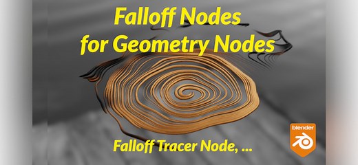 Falloff Nodes and presets for Geometry Nodes | Falloff Tracer node, … | - Tutorial