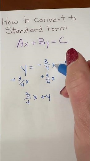 Convert slope-intercept to Standard Form (3 of 3)
