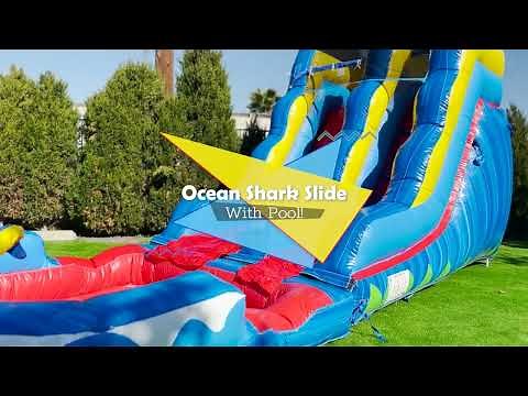 Hero Kiddo 15ft Shark Water Slide Features Walkthrough