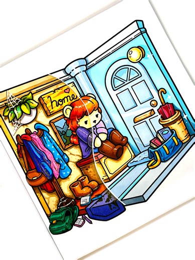 Relaxing Home on a Rainy Day Coloring Experience