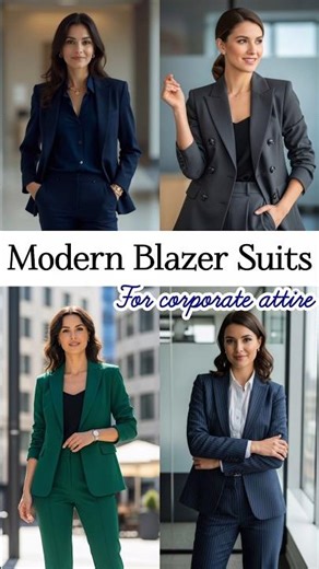Step up your corporate game with these classy blazer suits #officewear #blazeroutfit