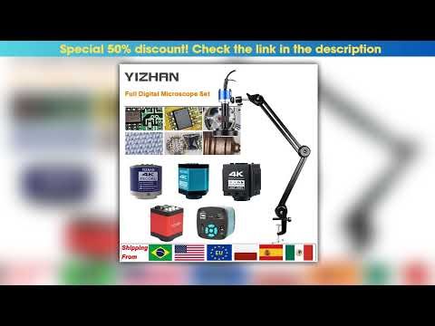 Yizhan HD 1080P Digital Electron Mircoscope 4K 2K HDMI Microscope USB VGA 150X Lens 5100cm Work