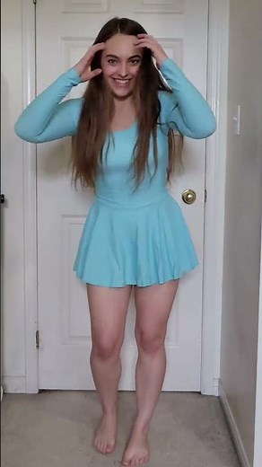 Sleek & Elegant Thong Long Sleeve Skirted Leotard with Scooped Neck! 💃✨ #fashion #ootd