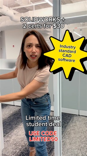SOLIDWORKS Edu and Startups on Instagram: "SOLIDWORKS is the most used CAD in industry. Build skills that actually get you hired. Get SOLIDWORKS desktop and get certified for only $30. Link in bio #solidworks #cad #engineering #design #students"