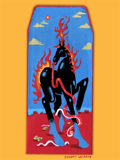 Jeromy Velasco | Horsey loves Fruit by the Foot! 1 of 2 pieces for this years Red Envelope Show, Year of the Horse. Opening reception 2/7 5-7pm... | Instagram