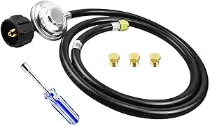 23080901 Natural Gas to Propane Conversion Kit, Fit for Weber Genesis Genesis II Grill, NG to LP Contain 5FT Propane Regulator Hose 3 Jet Orifice and Screwdriver