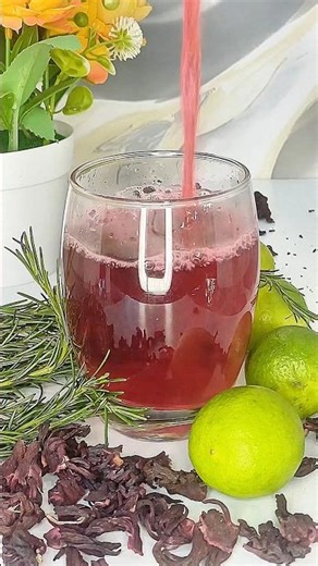 Hibiscus Flower Infusion with Rosemary and Lemon #Infusion #Hibiscus #Rosemary #Lemon