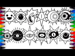 Incredibox Sprunki Coloring New Pages | How to COLOR Mr. SUN Sprunki Phase 1 to Phase 12