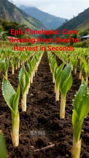 Epic Timelapse: Corn Growing From Seed to Harvest in Seconds 🌽⛰️ #shorts